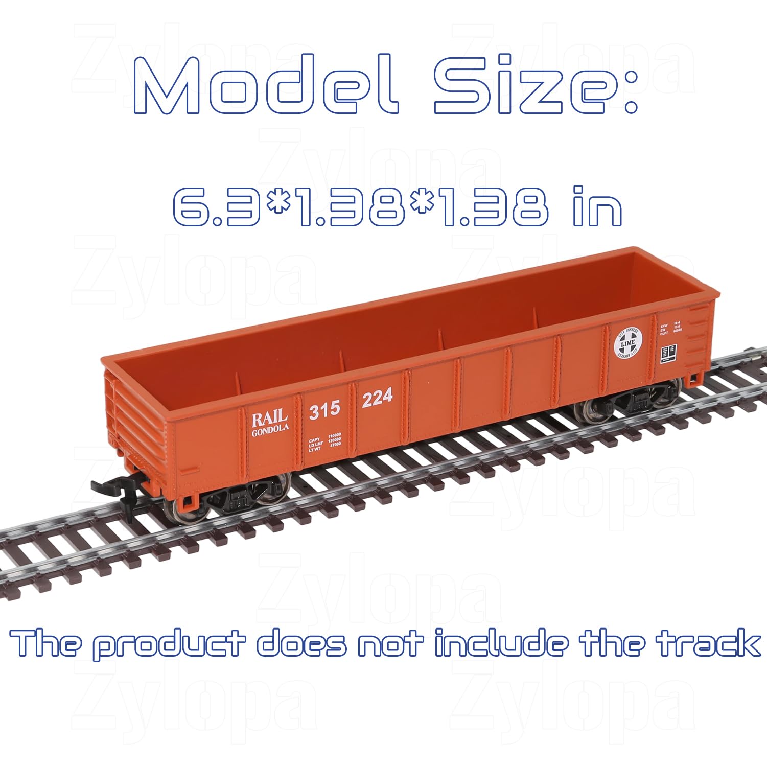 Amazon | Zylopa HOスケール鉄道車両：40フィート低床平車（金属車輪